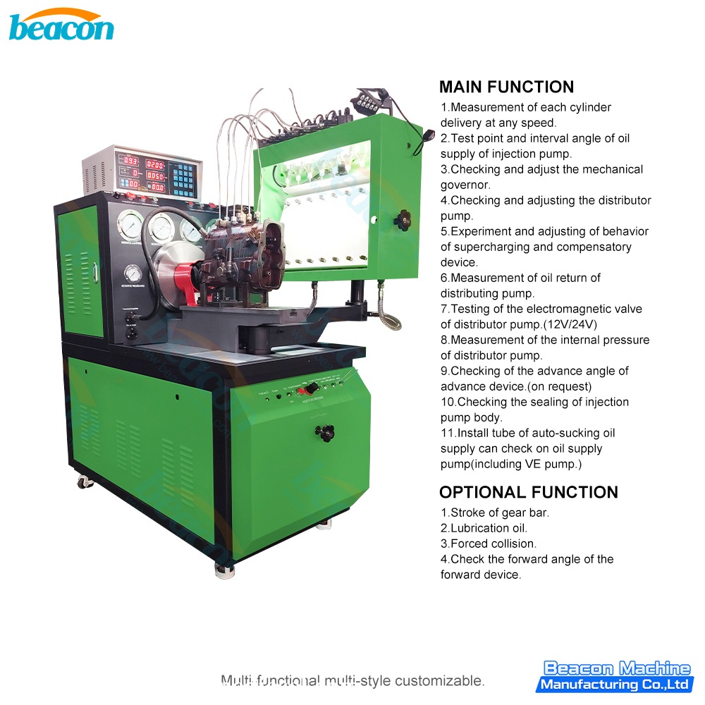 {MINI12PSB-S 8 Cylinder Mechanical Conventional Injection Pump EDC Inline VE Pump Test Bench}