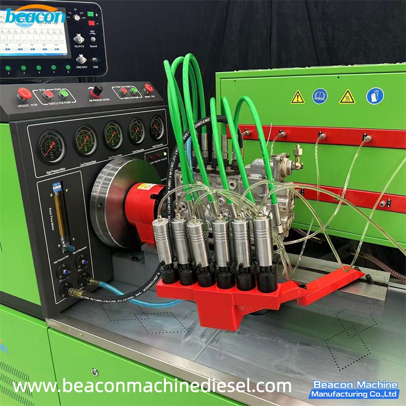 {Banco de pruebas para bombas de inyección diésel ES816 (22 kW): máquina de calibración de 12 cilindros para bombas distribuidoras tipo VE.}