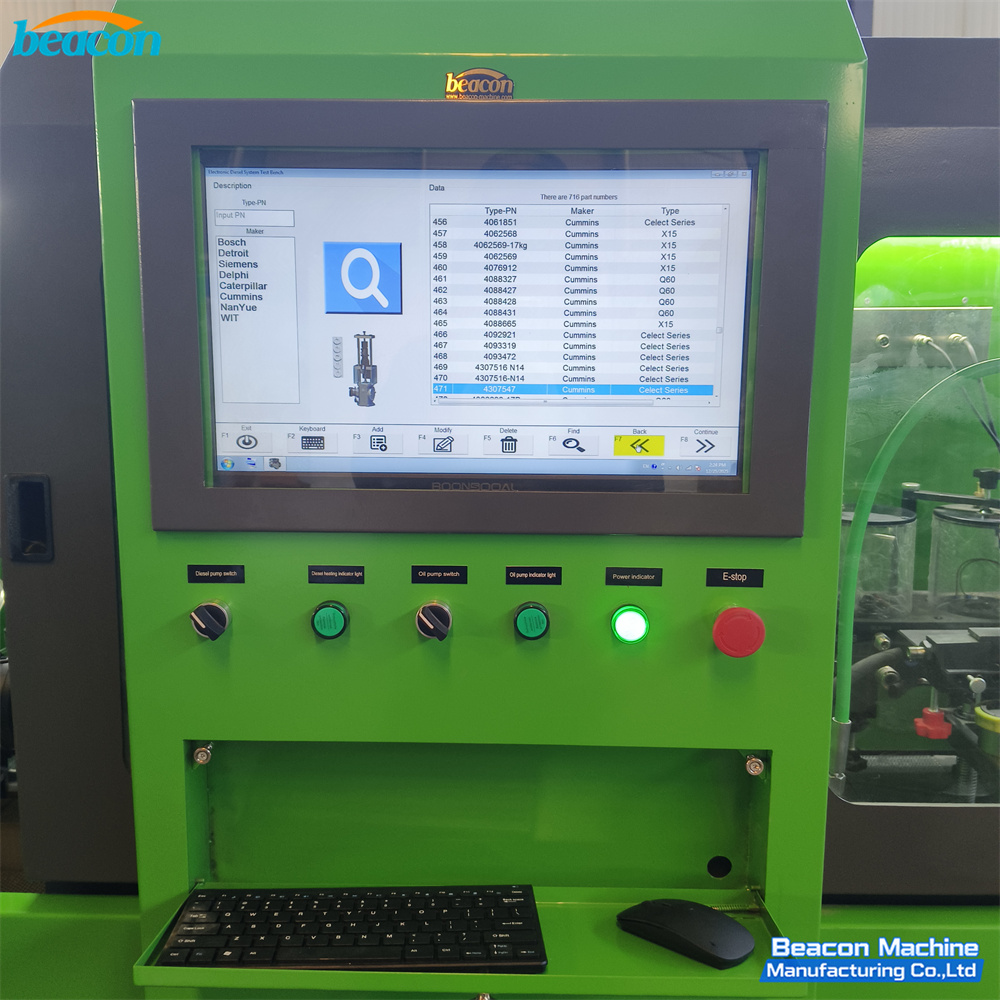 Common Rail Diesel Fuel Injector and Pump Test Bench 