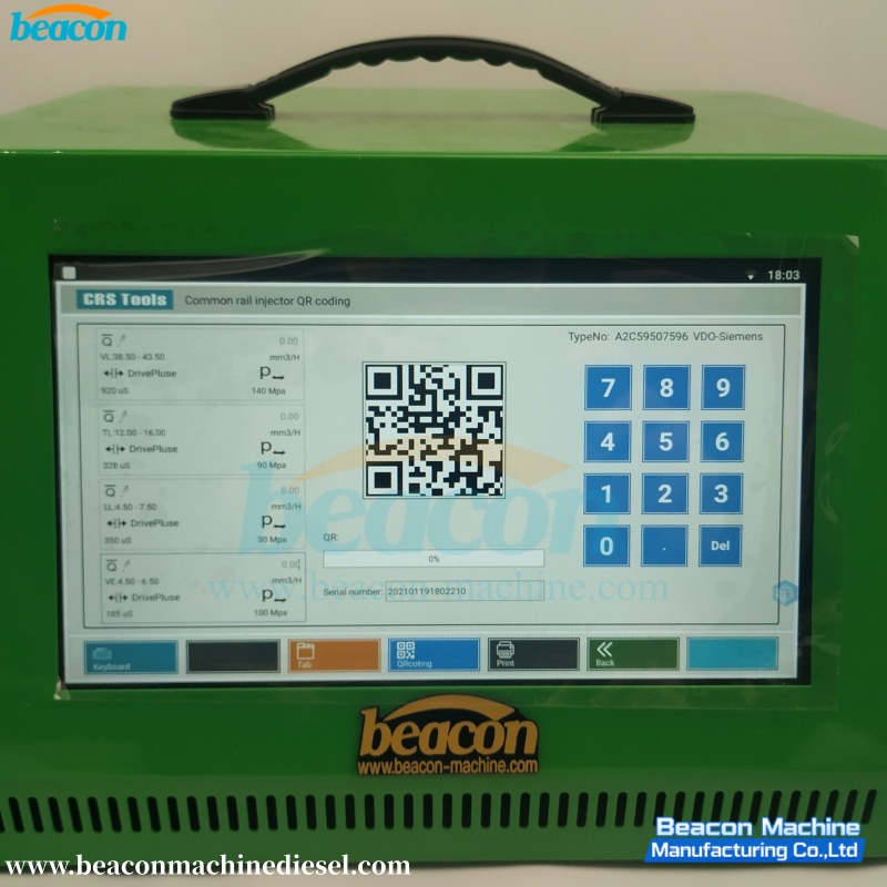 Diesel Fuel Electronic Common Rail Injector Coding Tester